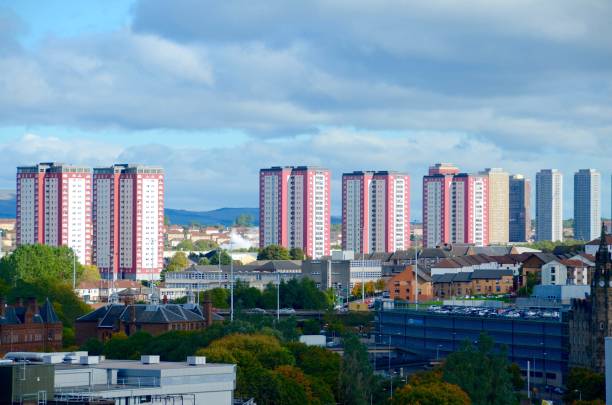 Glasgow tower blocks stock photo