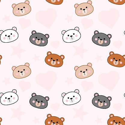 Pink background with stars and hearts