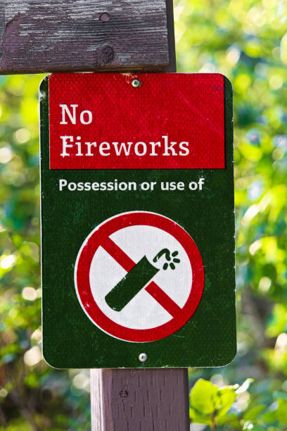 istock A No Firework Possession or Use Of sign 908032440