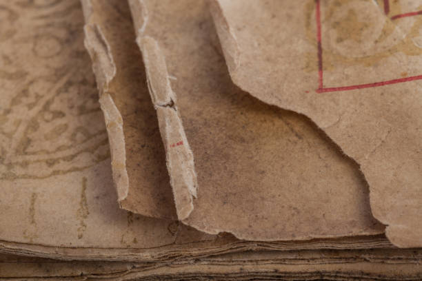 istock Macro View Of Antique Book Pages 908035626