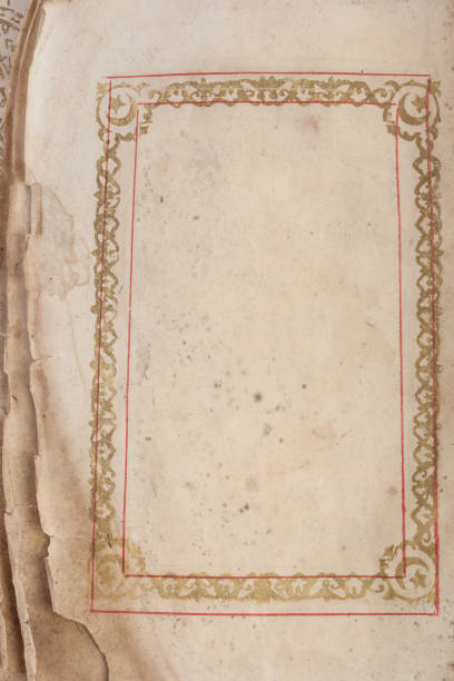 istock Blank Handmade Antique Book Paper With Ornaments 908035778