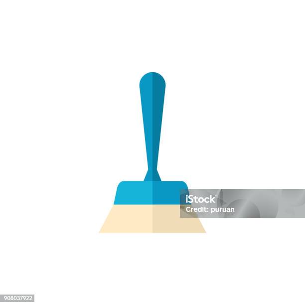 Плоская Иконка Кисть — стоковая векторная графика и другие изображения на тему Белый - Белый, Бытовое оборудование, Ванная или туалет