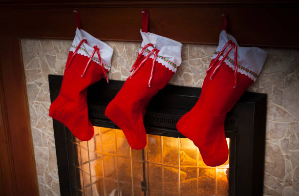 istock Christmas stockings hung 908039168