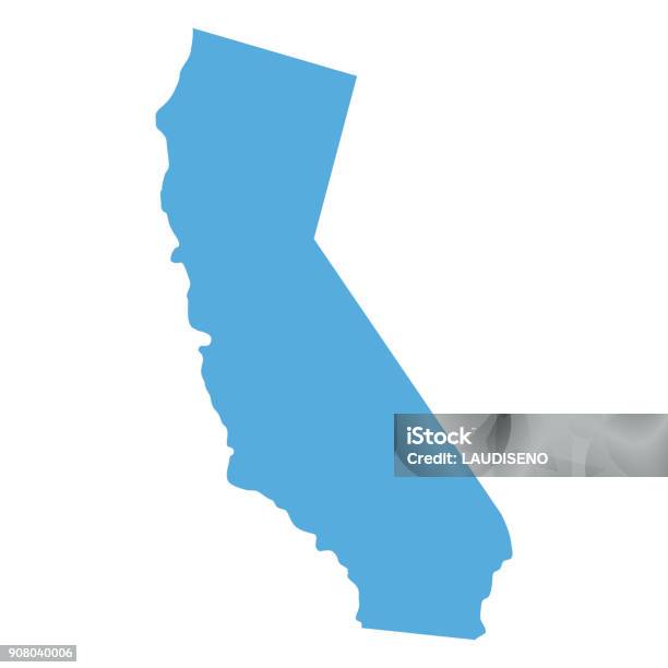 Ilustración de Mapa Del Estado De California y más Vectores Libres de Derechos de California - California, Mapa, Vector