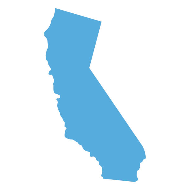 карта штата калифорния - california stock illustrations