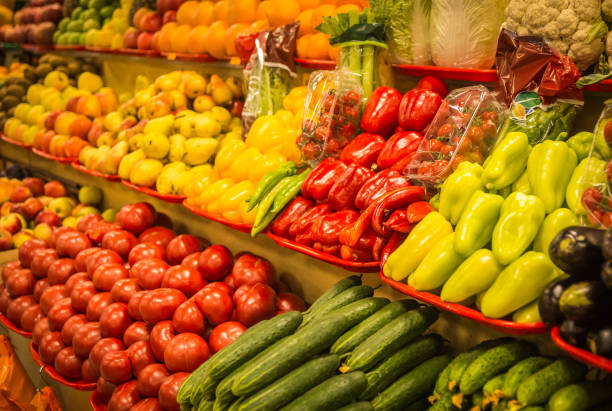 istock Bright colorful autumn fruits and vegetables 908041274
