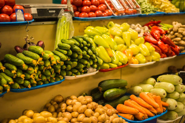 istock Bright colorful autumn fruits and vegetables 908041706