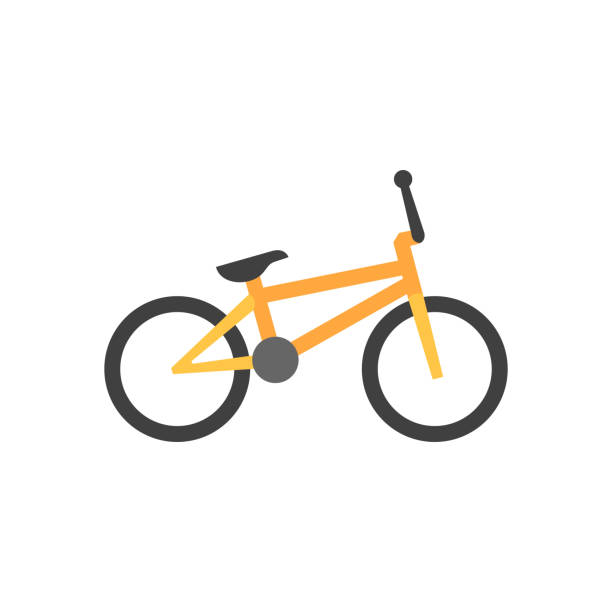 ilustrações de stock, clip art, desenhos animados e ícones de flat icon - bmx bicycle - bmx cycling bicycle street jumping