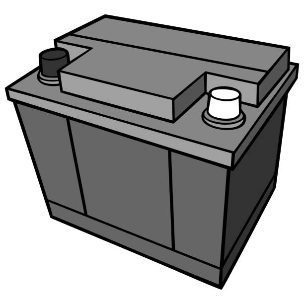 Car Battery Illustration Stock Illustration - Download Image Now - Car  Battery, Battery, Cartoon - iStock