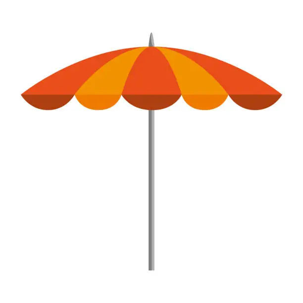 Vector illustration of beach umbrella isolated icon