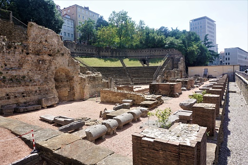 Old Roman theatre in the city of Trieste, Italy