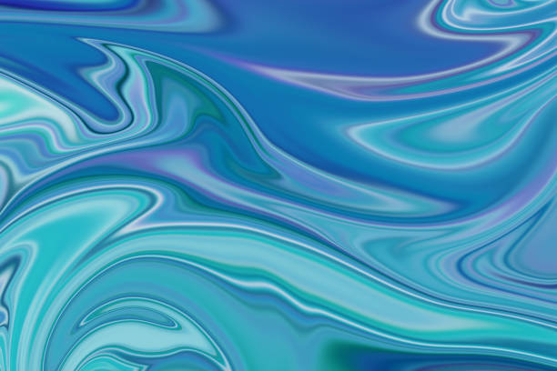 istock Blue and Green Swirly Abstract Background Art 908048522