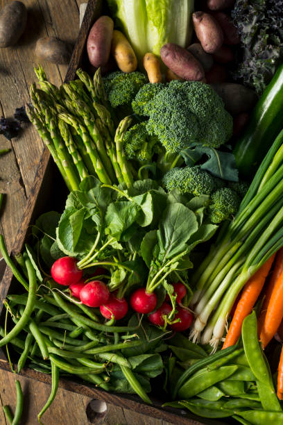istock Raw Organic Spring Farmers Market Box 908066836