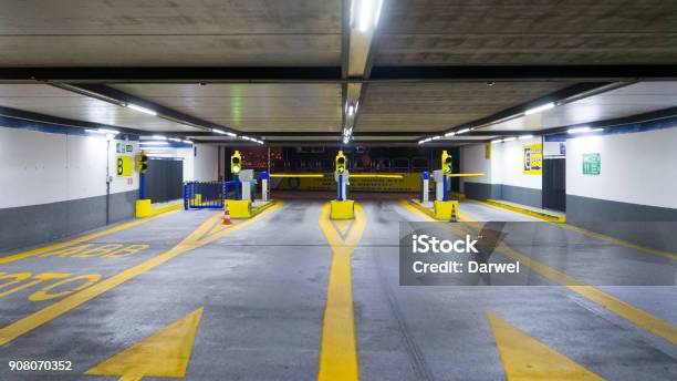 Entrance To Multistorey Underground Car Parking Garage Stock Photo - Download Image Now