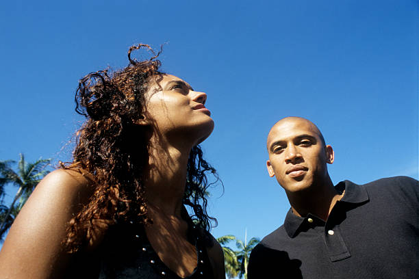 mixed couple 2 stock photo