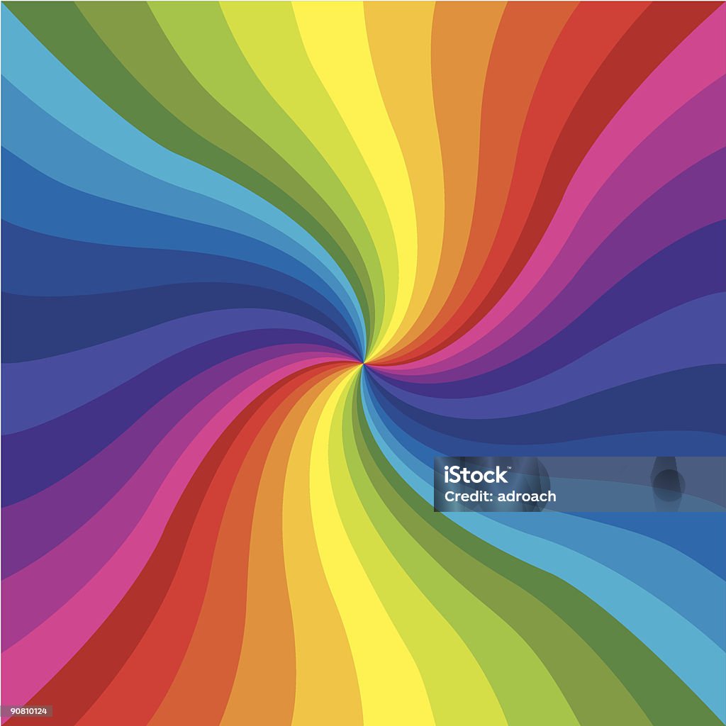 Rainbow de ráfaga - arte vectorial de Arco iris libre de derechos