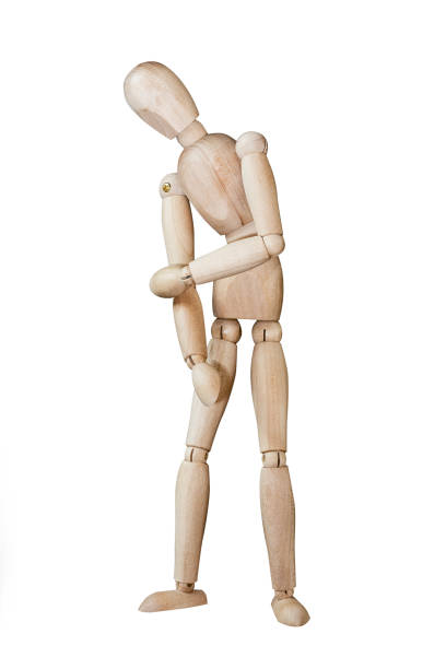istock Wooden mannequin isolated on white background 908105780