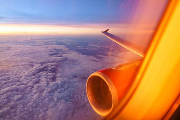istock Aerial view of sunrise clouds from the sky 908111060