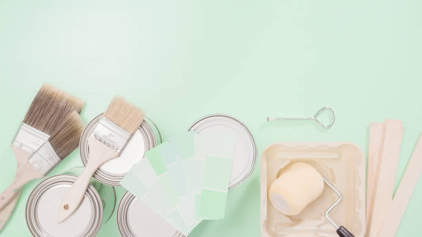 istock Supplies to start house painting project. 908122400