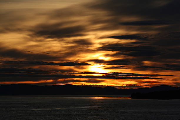 Beautiful Alaskan Sunset stock photo