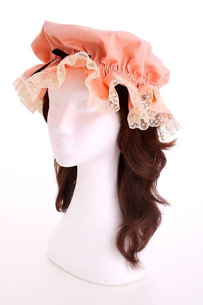 damasco bonnet - wig hat mannequin isolated - fotografias e filmes do acervo