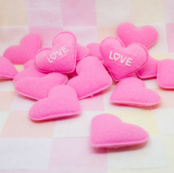 istock pastel pink heart on sweet love background. 908141904