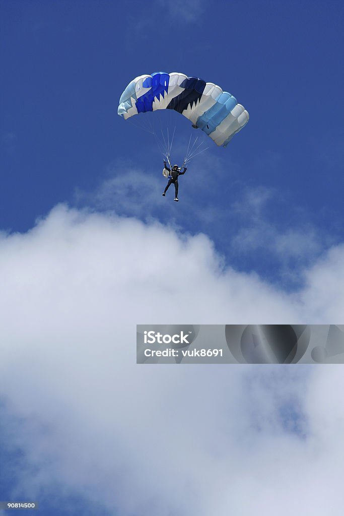 Parachutist no Ar - Royalty-free Paraquedismo Foto de stock