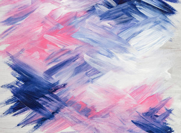 istock Abstract Blue pink and white Painting with Brush Strokes 908148214