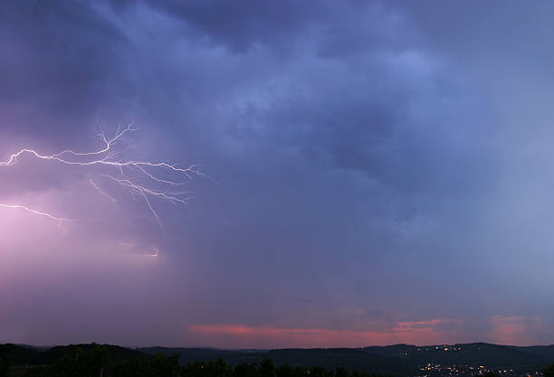 intracloud lightning stock photo