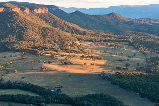 istock Beautiful valley among mountains view 908154436
