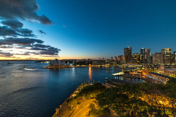 istock Sydney Circular Quay and CBD night view 908154484