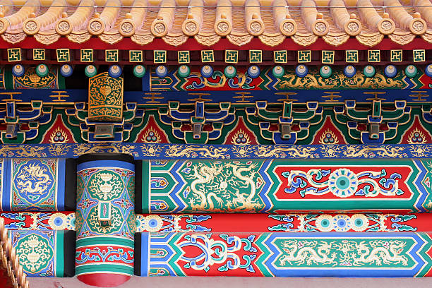 istock Chinese palace facade detail 90815641