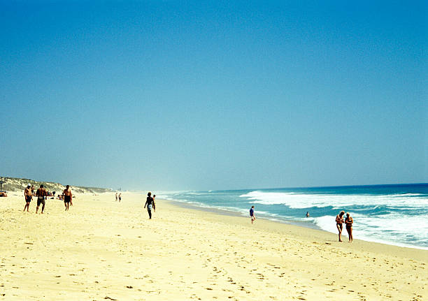 beach scene stock photo
