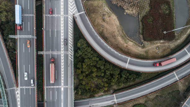 istock aerial view of a highway intersection 908160806