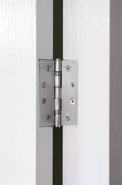 istock Metal door hinge 908164460