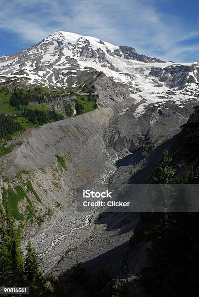 氷河にレーニア山 - アメリカ合衆国のストックフォトや画像を多数ご用意 - アメリカ合衆国, カスケード山脈, カラー画像