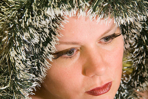 istock Beautiful Female Christmas Model 90817235