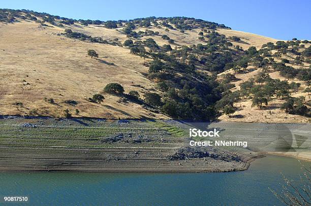 Low Water In Reservoir During Drought In California Stock Photo - Download Image Now