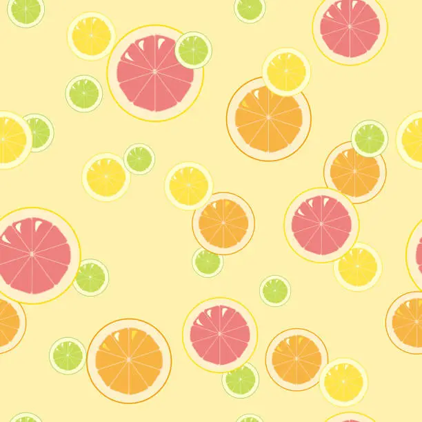 Vector illustration of Seamless fruit pattern
