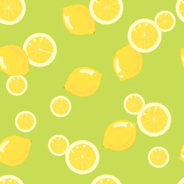 Vector illustration of Seamless lemon pattern