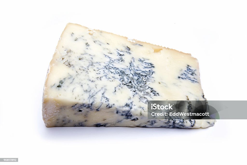 Compensé Gorgonzola isolé sur blanc - Photo de Blanc libre de droits