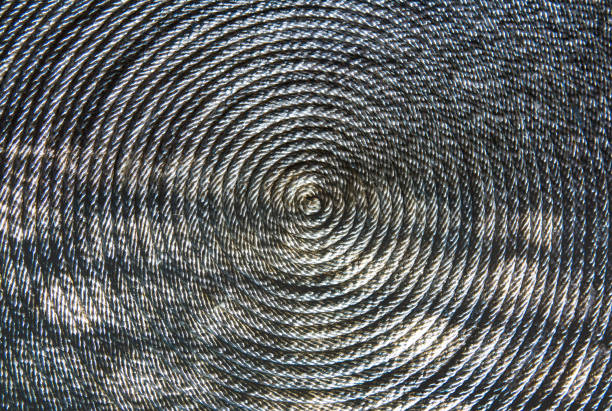 istock Rope roll spiral concept. Surface rope roll is spiral beauty. Black and white spiral line. 908184888
