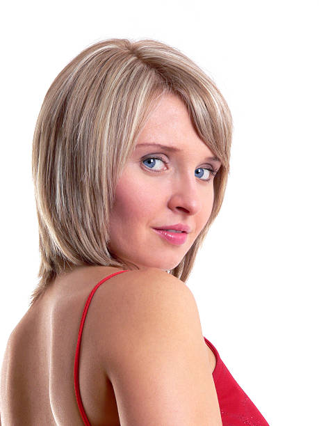 istock Beauty in red dress 90818515