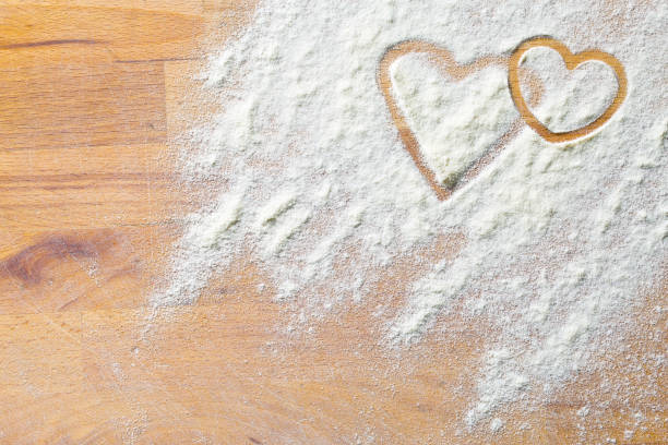 istock hearts of flour on a wooden table 908190048
