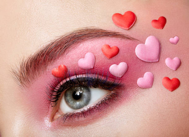 istock Eye make-up girl with a heart 908193570