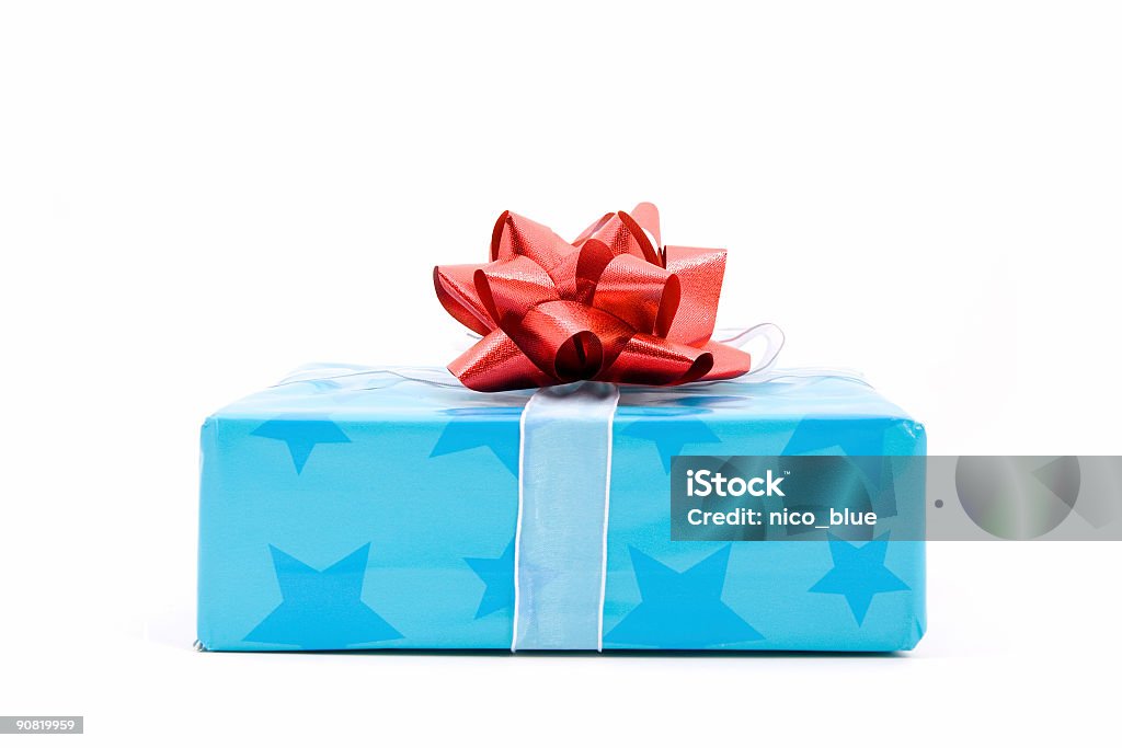 Süße kleine blue Geschenk - Lizenzfrei Band Stock-Foto