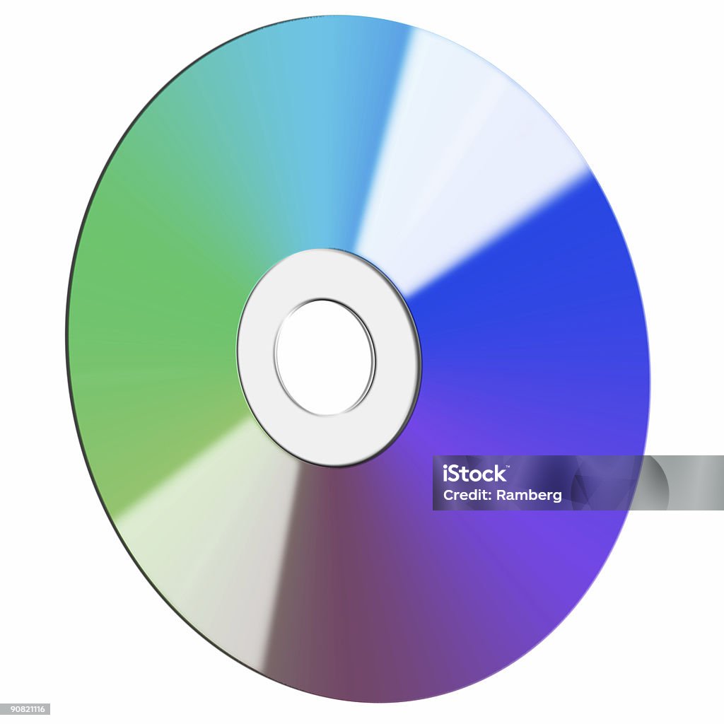 CD/DVD disc isolated on white  Blank Stock Photo