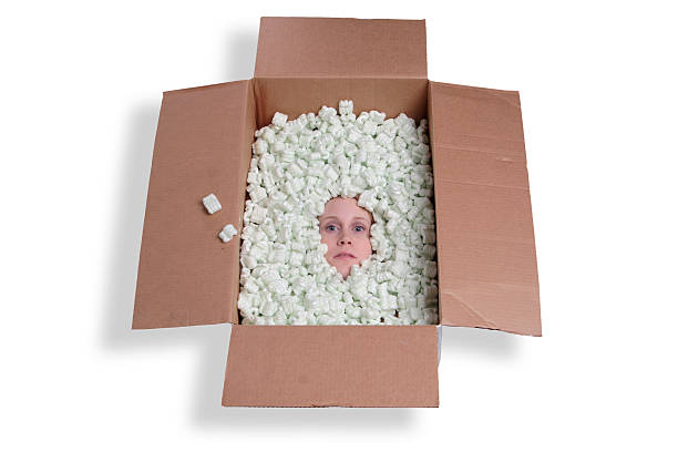 Head in a box.  gawp stock pictures, royalty-free photos & images
