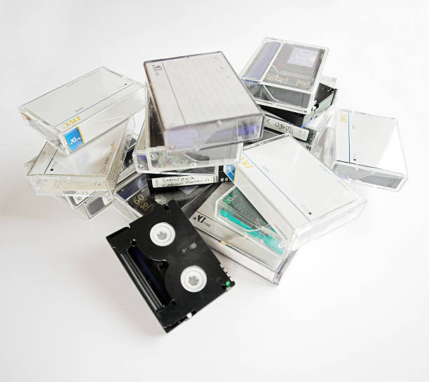 istock pile of mini DV tapes 90821323