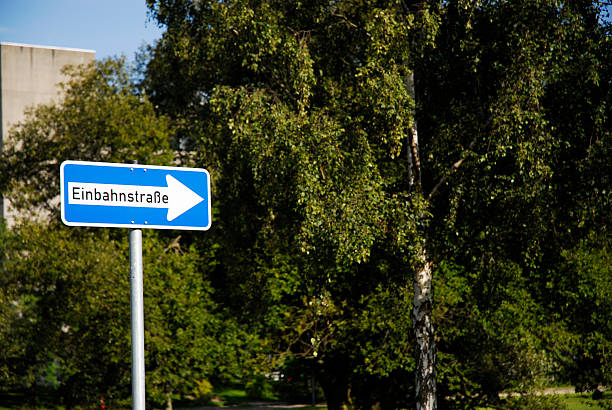 istock German one way street sign 90821871